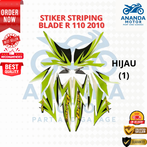 STRIPING STIKER BLADE R 110 2010 WARNA GRADE ORIGINAL