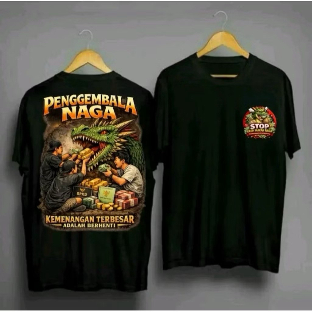KAOS-TSHIRT MAHJONG PENGEMBALA NAGA KEMENANGAN TERBESAR ADALAH BERHENTI