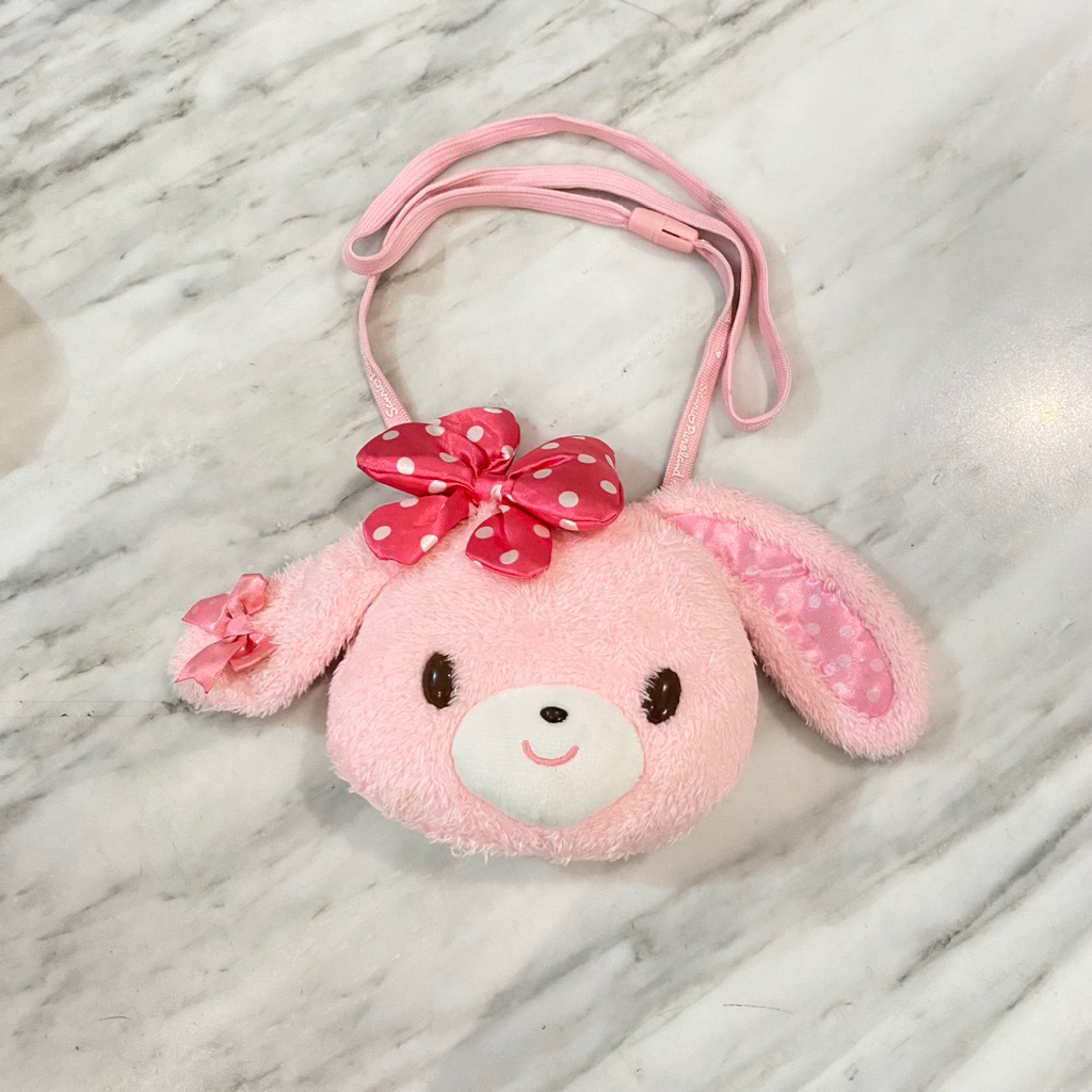 READY sanrio bonbonribbon sling bag tas original sanrio puroland plush boneka tas anak (hello kitty 