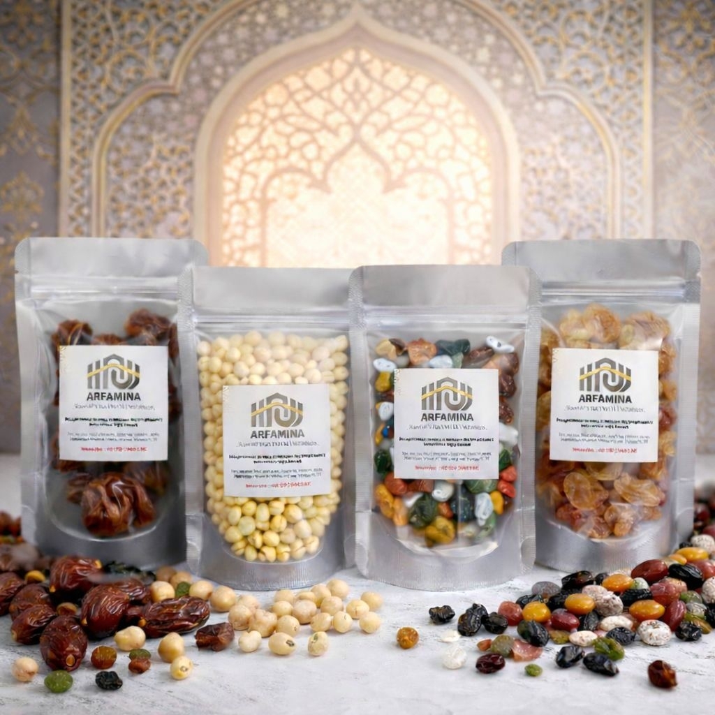 Snack Arab Saudi Kurma Kacang Arab Kismis Coklat Kerikil dll