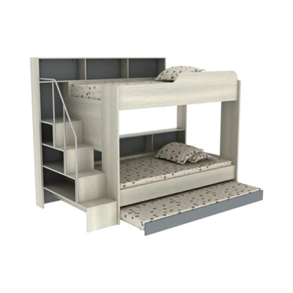 pre loved bunk bed Informa 100x200 Cm Pascal Set Kamar Tidur Anak Triple Bunkbed