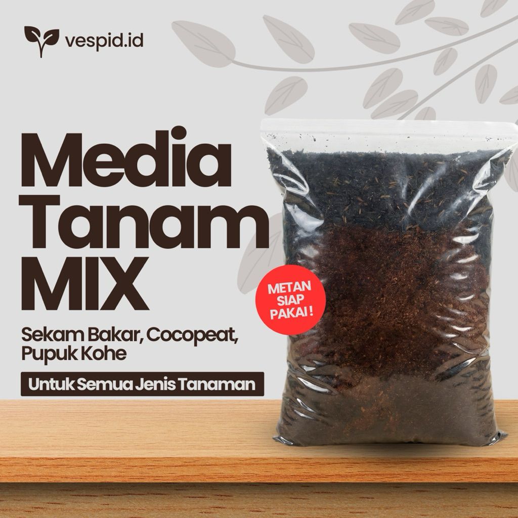 Media Tanam Mix Media tanam Siap Pakai Media Cocopeat Sekam Bakar Pupuk Kohe Media Tanam Siap Pakai 