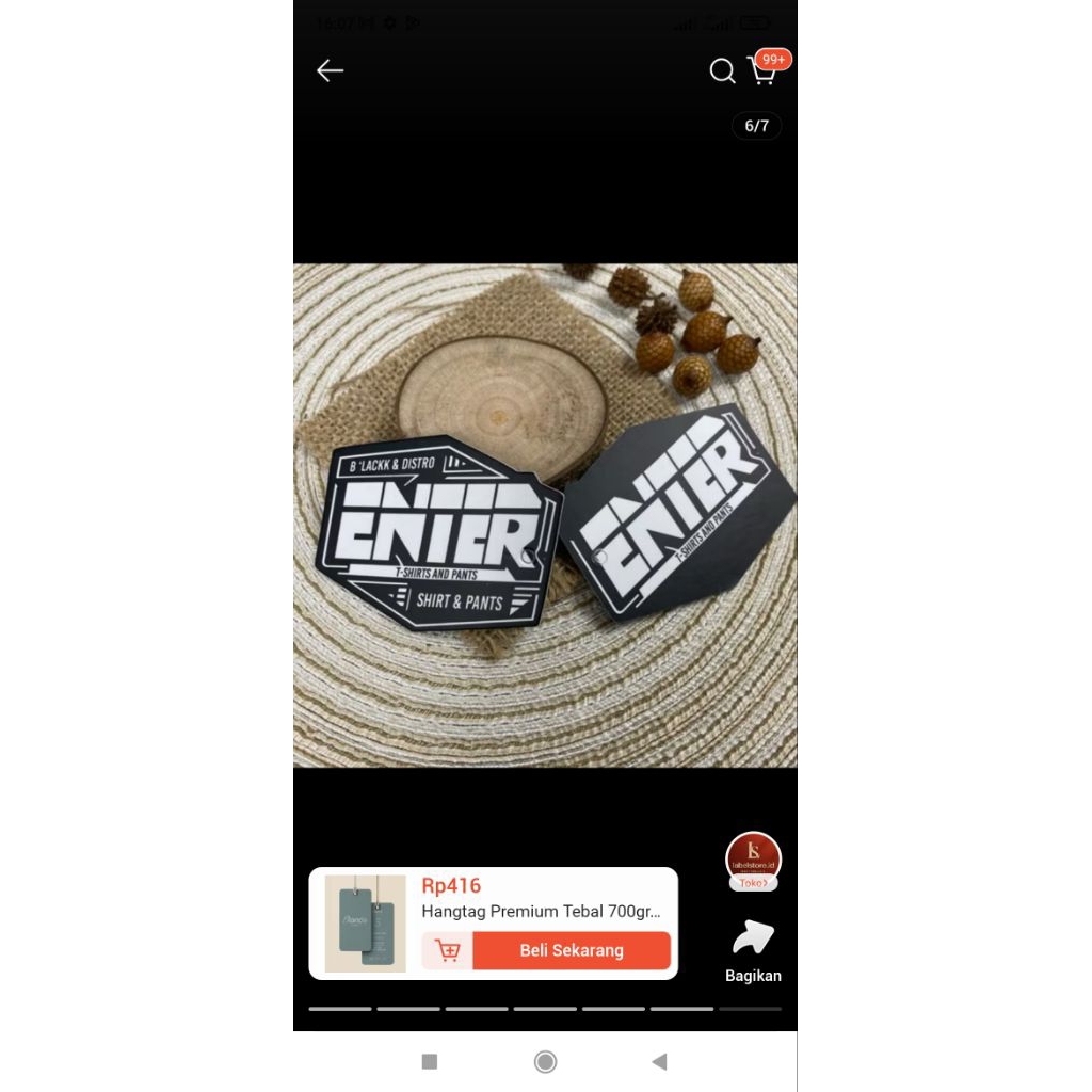 CETAK HANGTAG BAJU HANG TAG PAKAIAN LABEL KAOS TAS CELANA DAN BAJU HANG TAG TERBARU MURAH