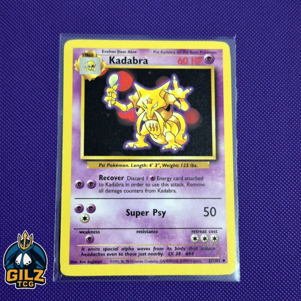 Kartu Pokemon Kadabra Base set 1999 English 32/102