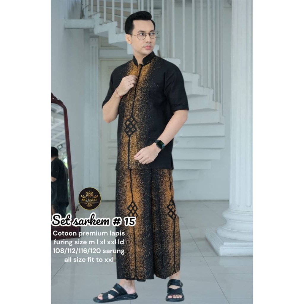 Set Sarkem (set sarung kemeja) batik