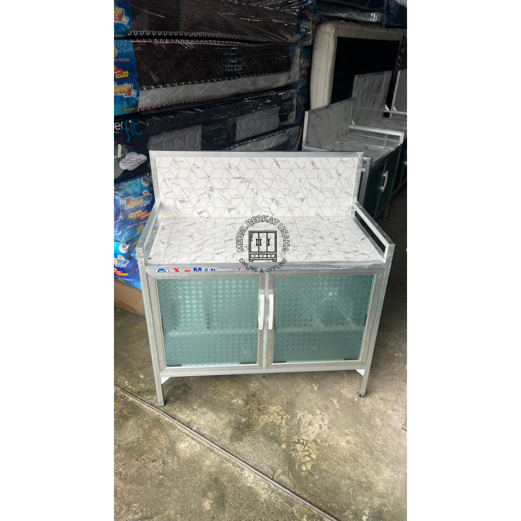 Atang Meja Kompor + Rak Piring 2 Pintu