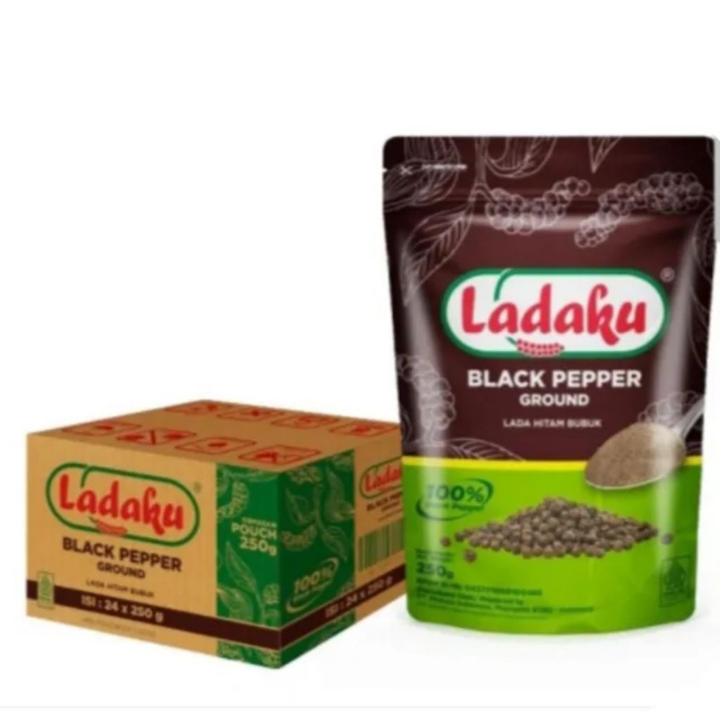 LADAKU MERICA BUBUK LADA HITAM POUCH 250 GRAM