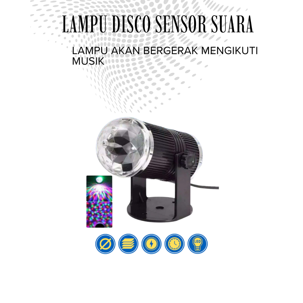 Lampu Disco sensor suara mitsuyama/ lampu disco stand/ sensor suara/Led mini stage light Mitsuyama M