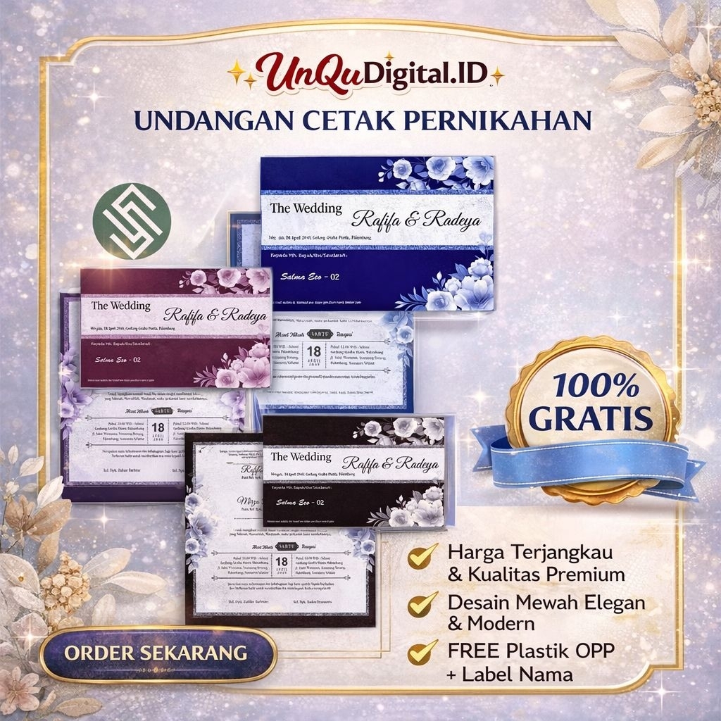 UNDANGAN PERNIKAHAN TERMURAH | UNDANGAN PERNIKAHAN MEWAH ELEGAN GLOSSY
