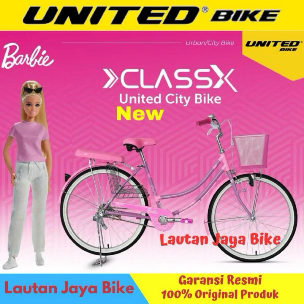 Sepeda Mini Keranjang 26 United Class Barbie New