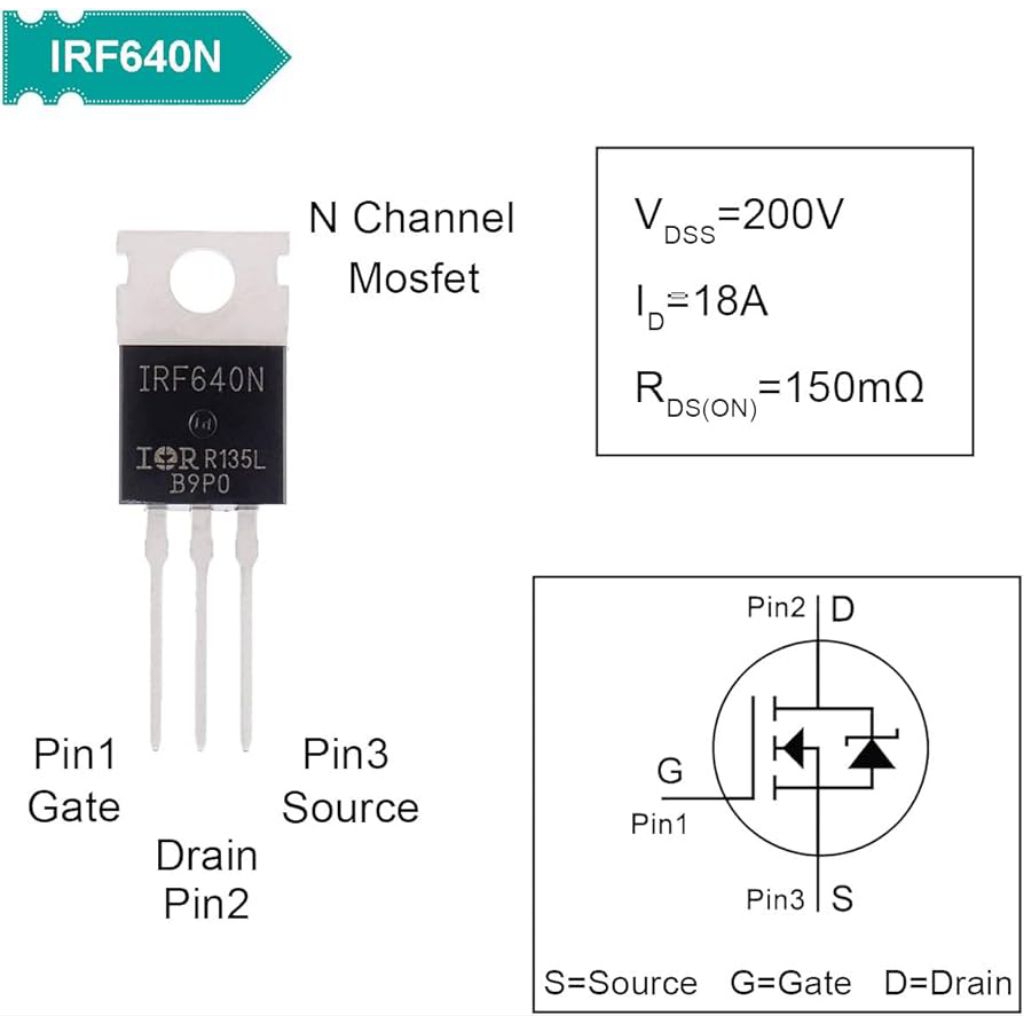 MOSFED IRF640N BARU ORIGINAL.