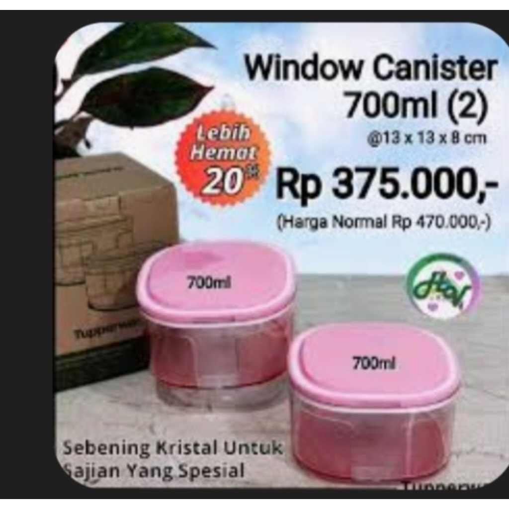 window canister Tupperware