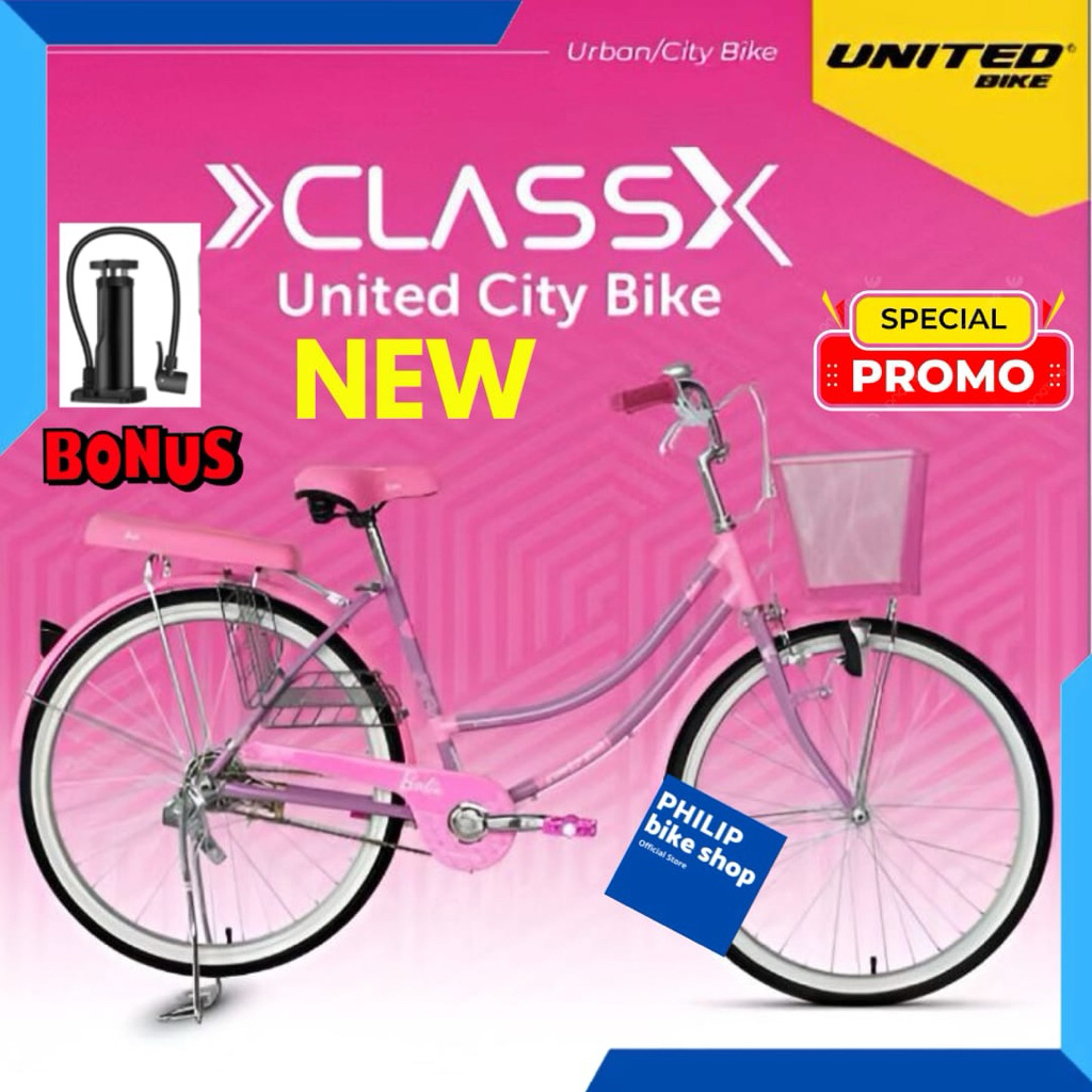 Sepeda Mini Keranjang 26 United Class Barbie New
