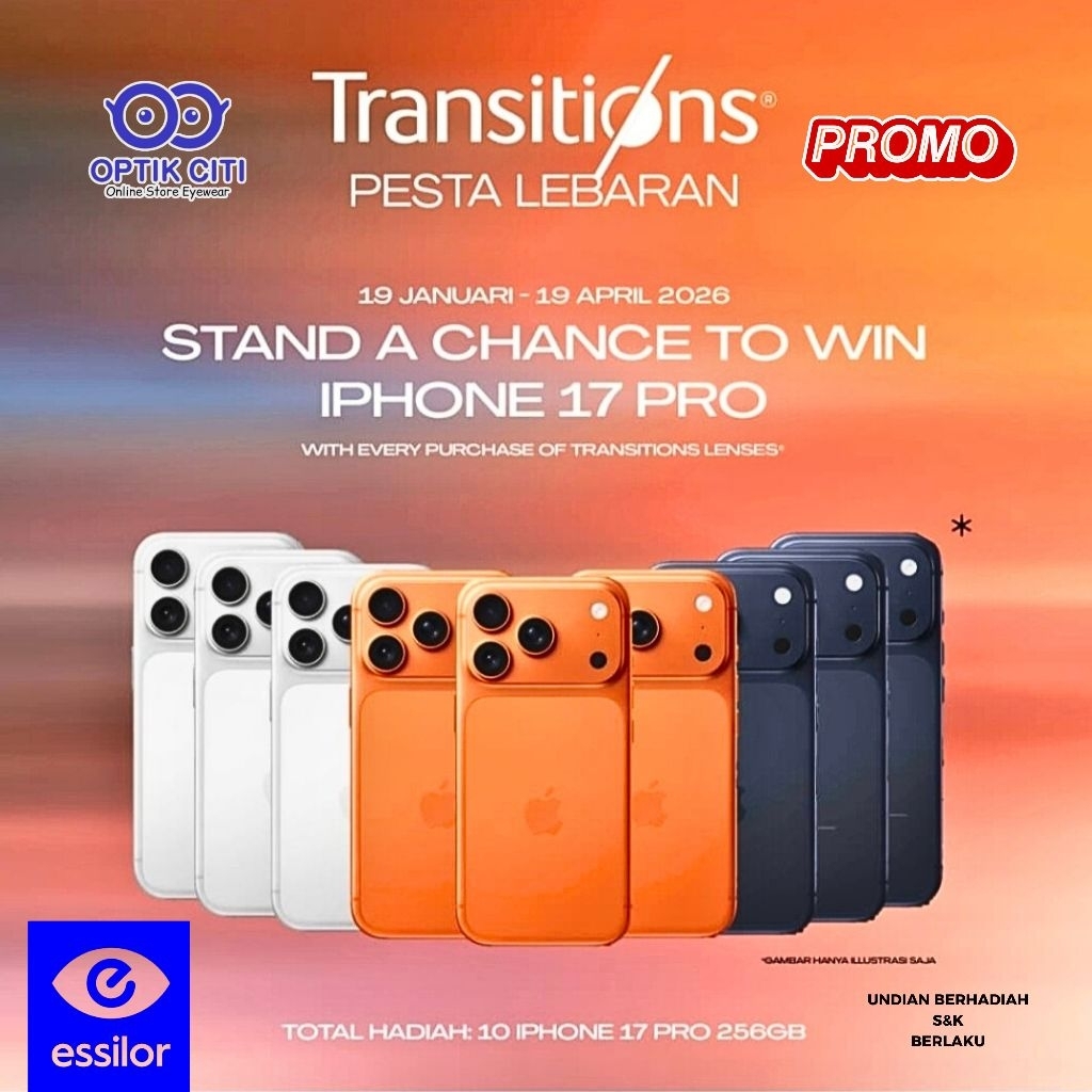 Lensa Photocromic Crizal Essilor Transition Gen S Grey Airwear 1.59 Crizal Sapphire HR Original