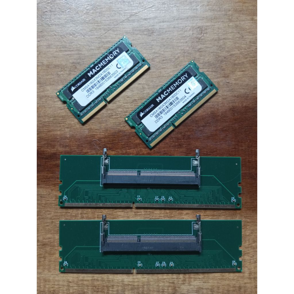 RAM DDR4 16 gb dan RAM DDR3L 2x8 gb memori Corsair Vengeance dan Corsair MacMomory soddim