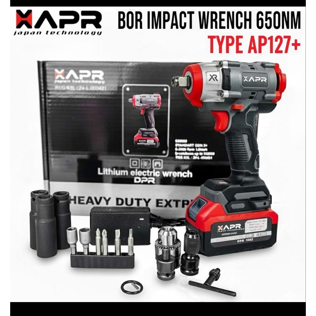 BOR IMPACT WRENCH APR AP 127+/AP 127 PLUS/650 NM BODY KECIL TENAGA FULL POWER