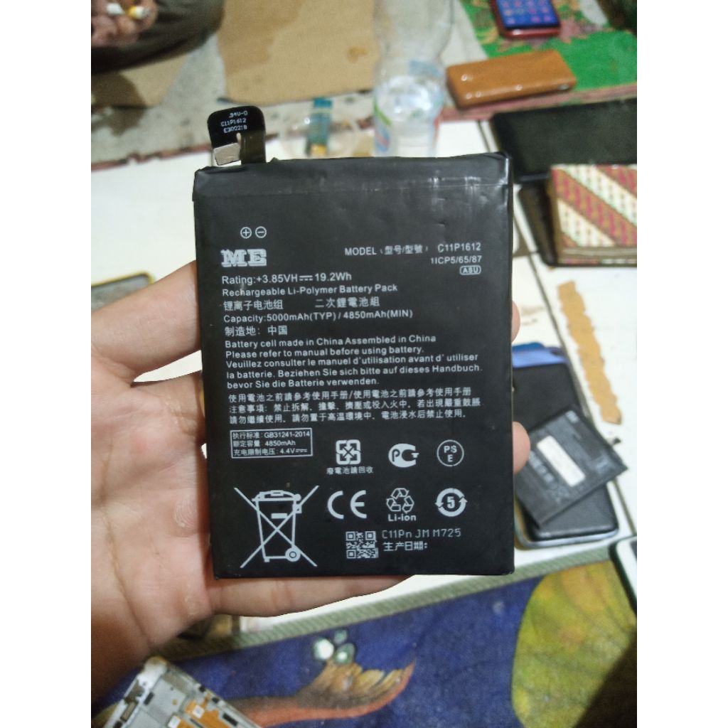 Baterai Asus Zenfone 3 C11P1612 Original Cabutan Second