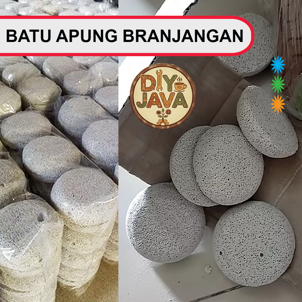Batu Apung Watu Alami Besar Bulat Untuk Tangkringan Pijakan Burung Branjangan Tenggeran DIY JAVA