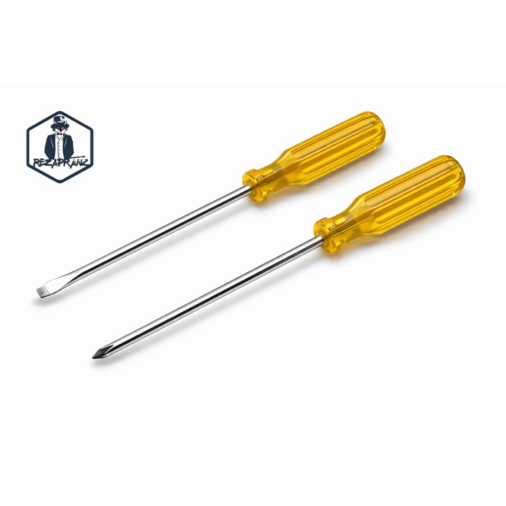 Obeng Mini Panjang Plus Min Lancip Kurus Angin Karburator