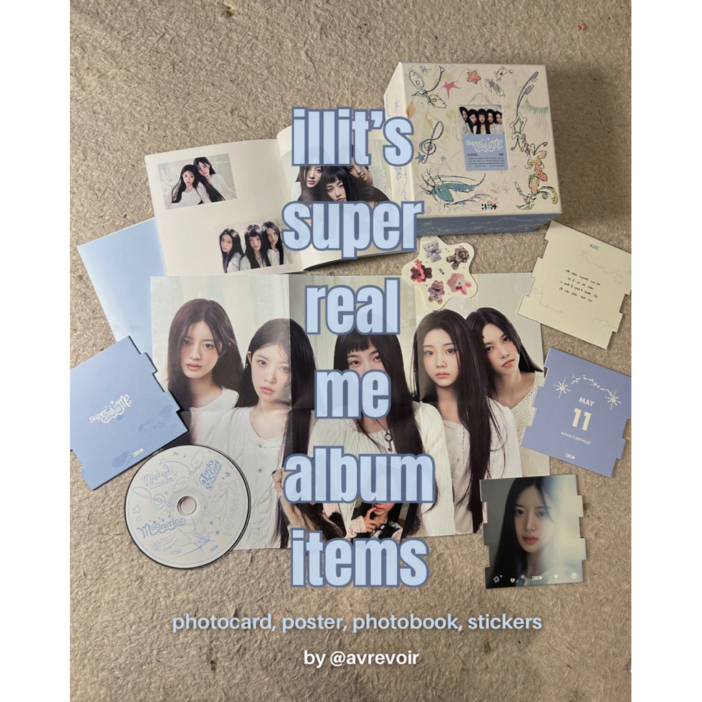 ILLIT SUPER REAL ME OFFICIAL ALBUM ITEMS (read desc)