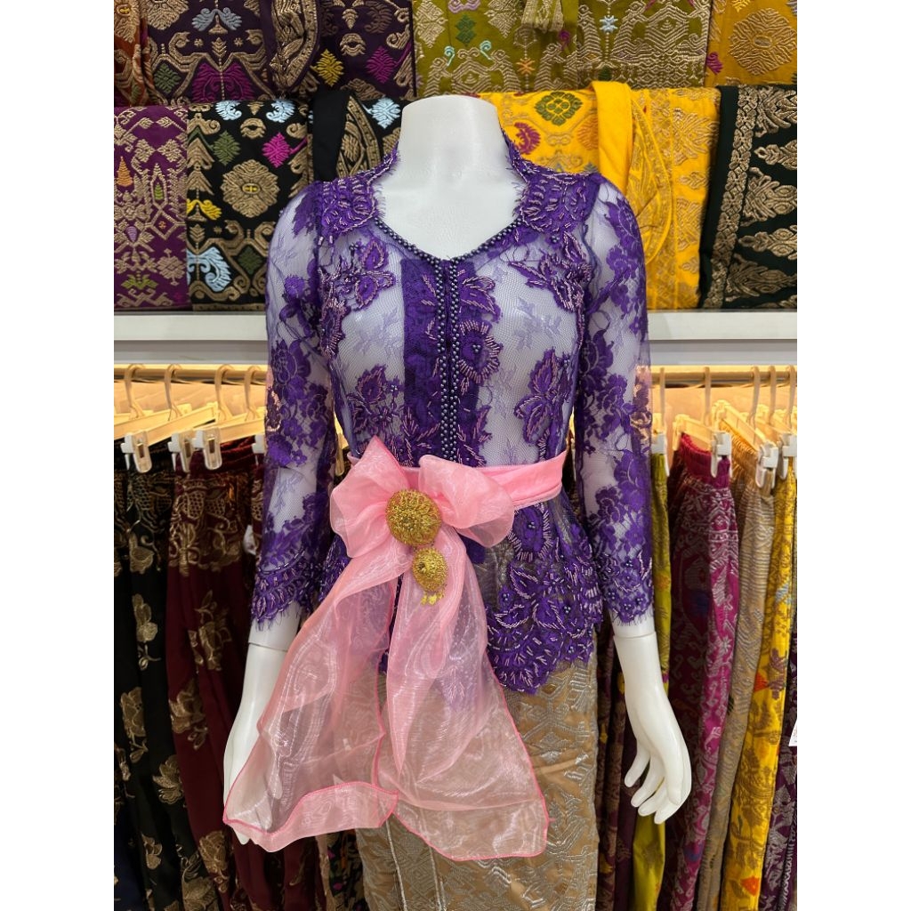 (kebaya saja) kebaya Payet modif leher V premium