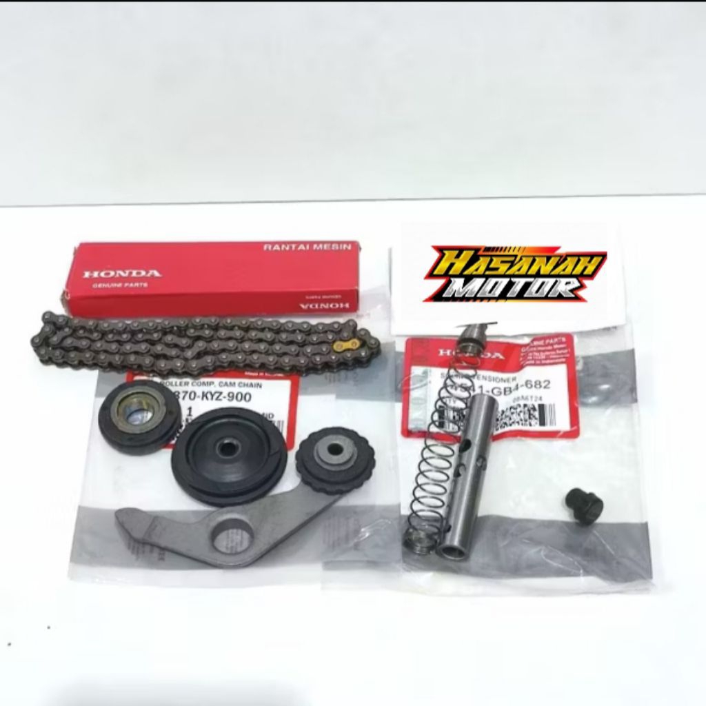 PAKET RANTAI KETENG SET KYZ + ROLL 2 PLT TENSIONER SULING KETENG SUPRA X 125 HELM IN BLADE NEW 125 F