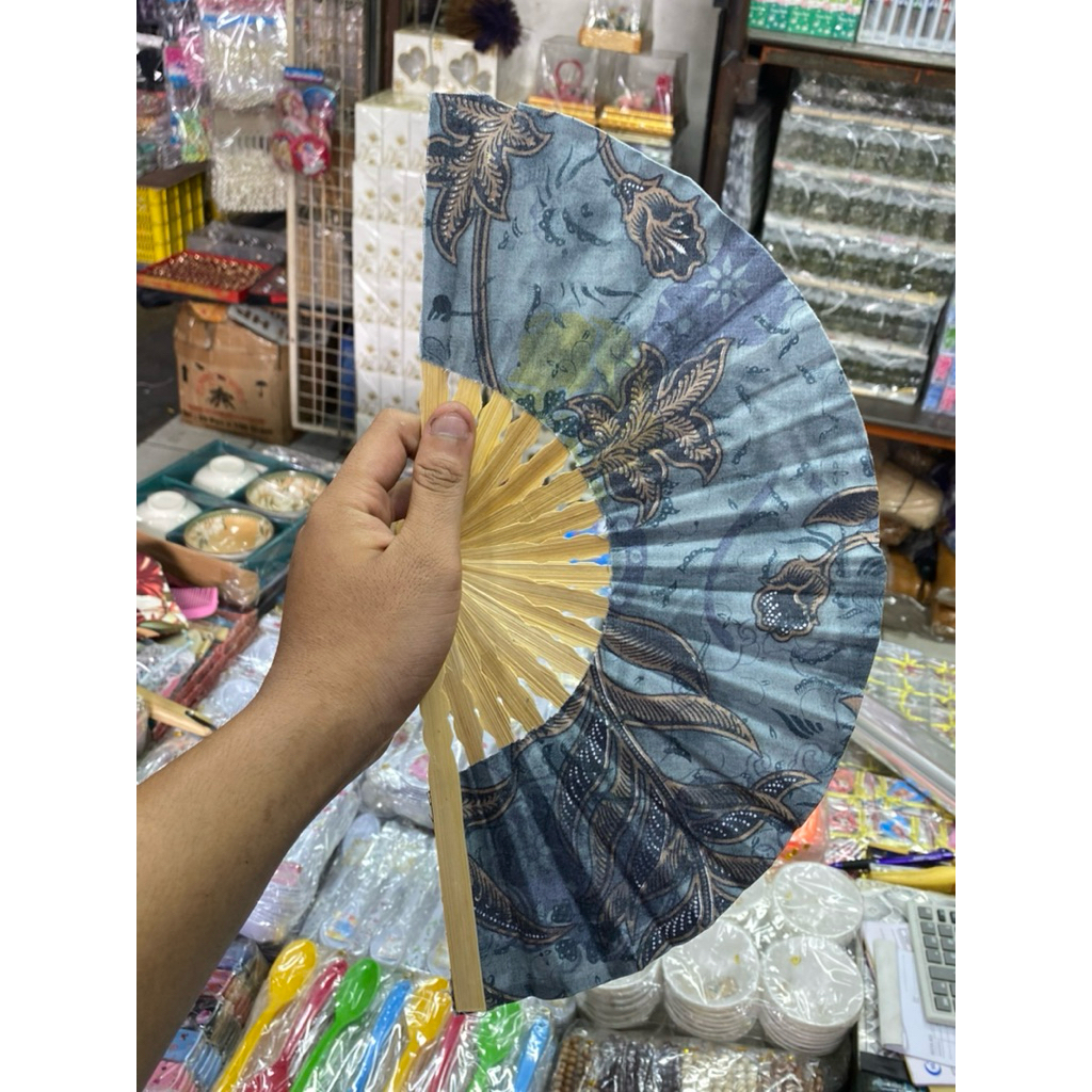 SOUVENIR KIPAS BATIK JUMBO KEMASAN PLASTIK