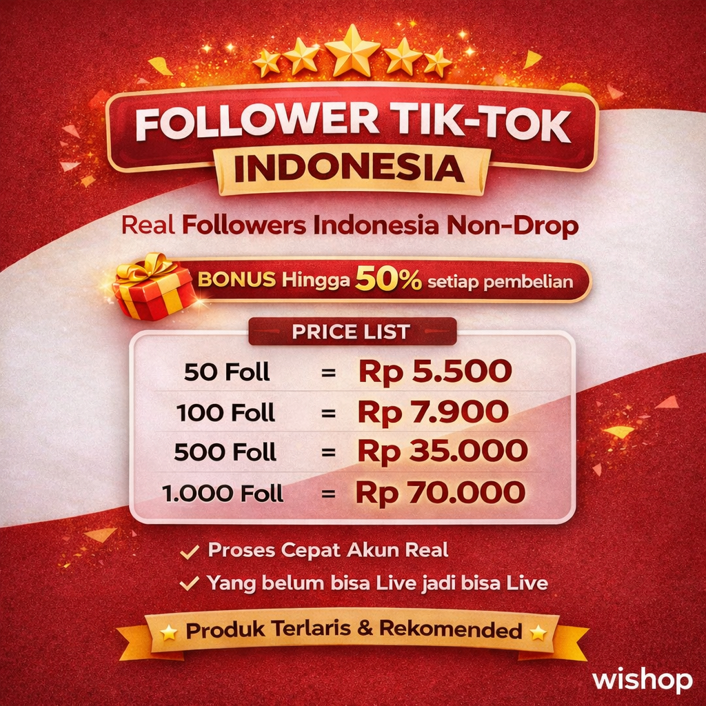 Follower Tiktok Indonesia Permanen PROMO