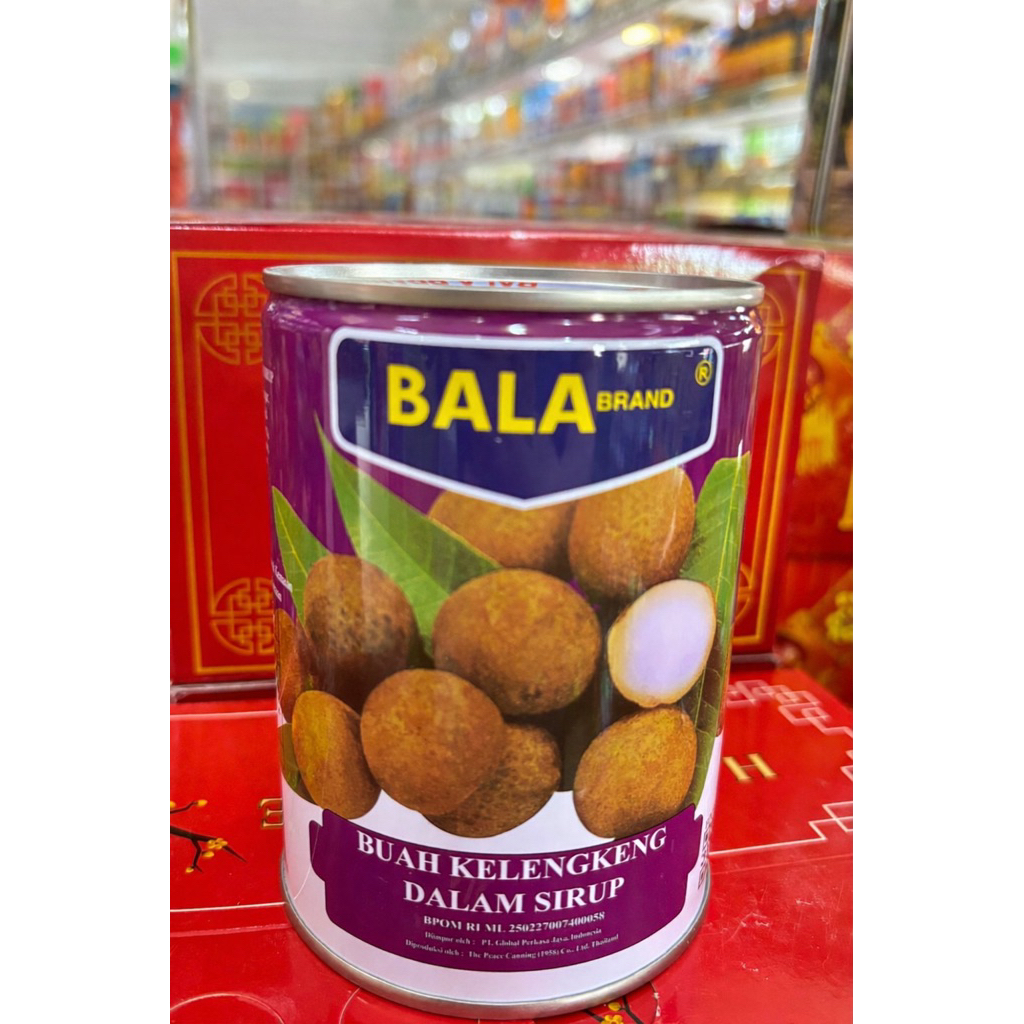 LONGAN BALA 565gr / BUAH KELENGKENG KALENG /  LONGAN KALENG BALA SET / LONGAN BALA IMLEK ISI 6 / BUA