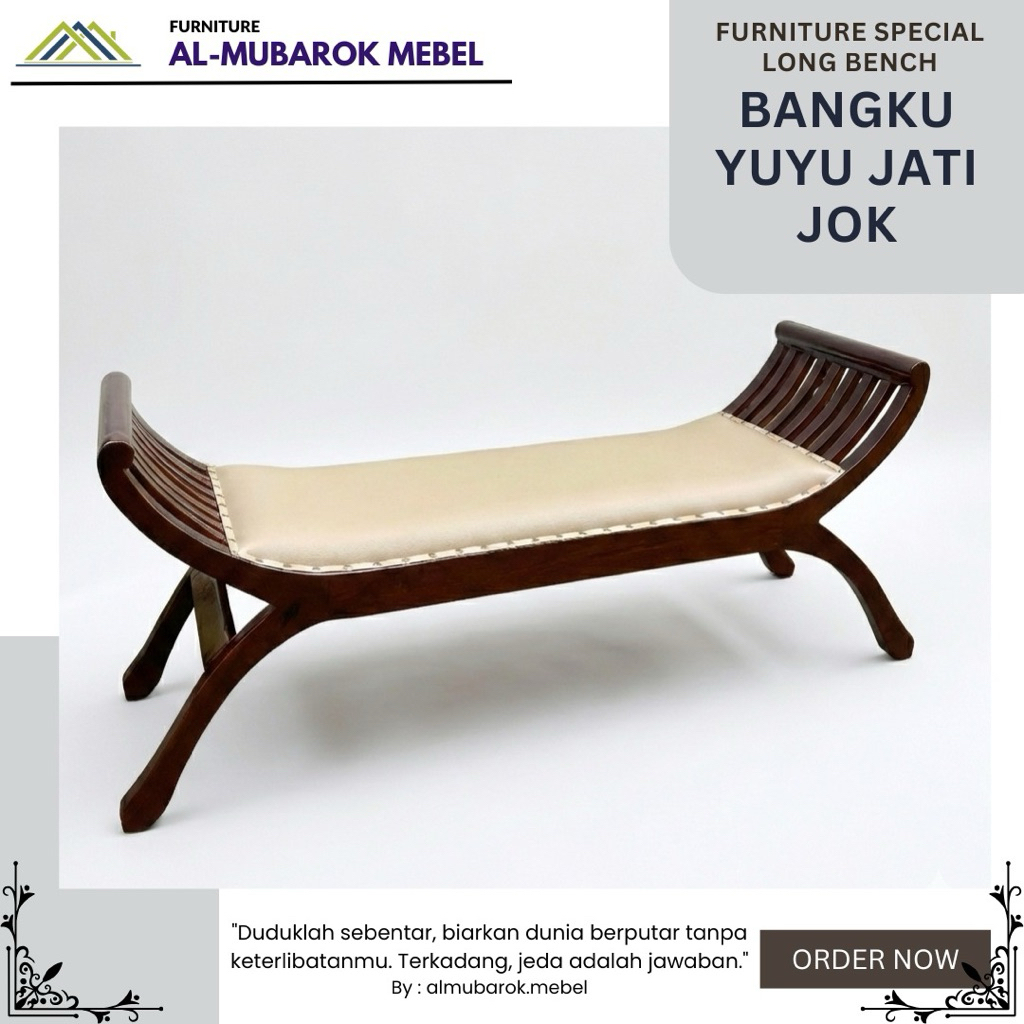Kursi Yuyu Jati // Kursi Yuyu Panjang // Kursi Yuyu 2 Dudukan