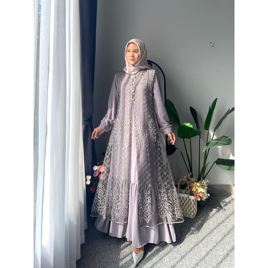 Dress Outer Gamis Crutty Outer Lepas