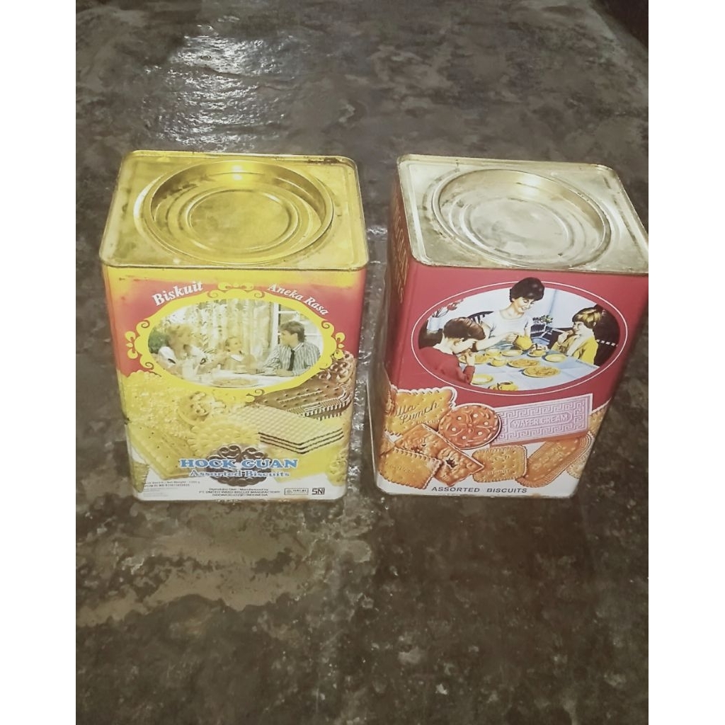 Kaleng kosong bekas biskuit Khong guan dll