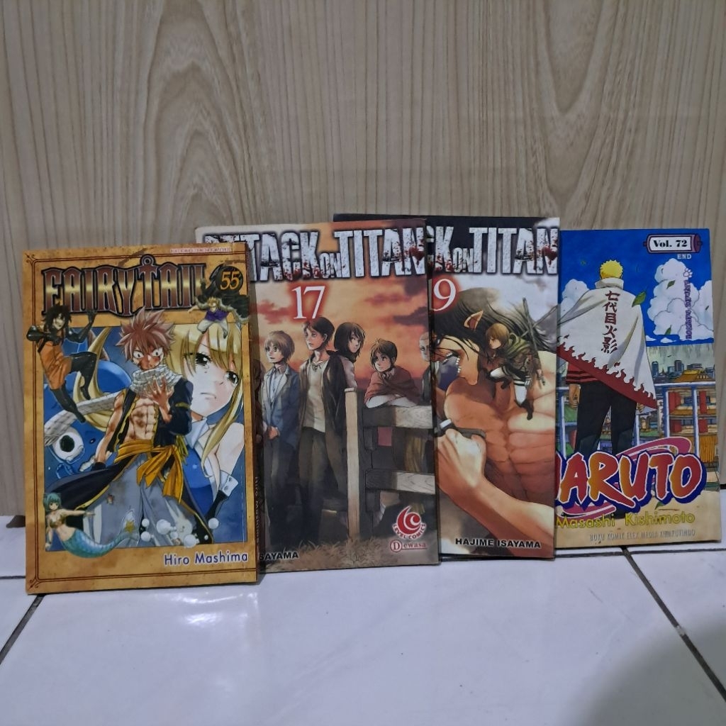 (BOOKED) KOMIK AOT VOL 17 19, NARUTO 72, FAIRY TAIL 55