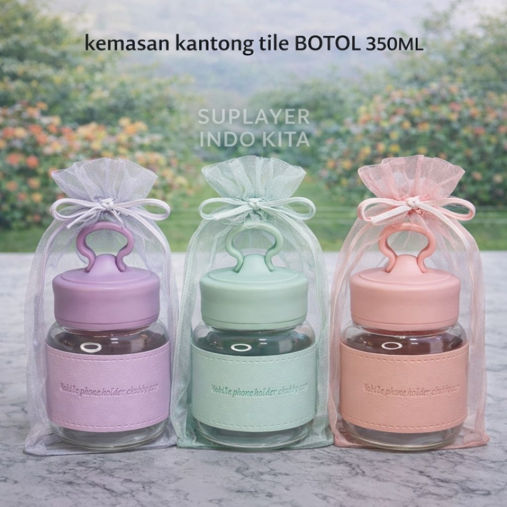 Kantong Tile Souvenir 12 x 18 cm Kantong Kemasan Souvenir Botol 350ML