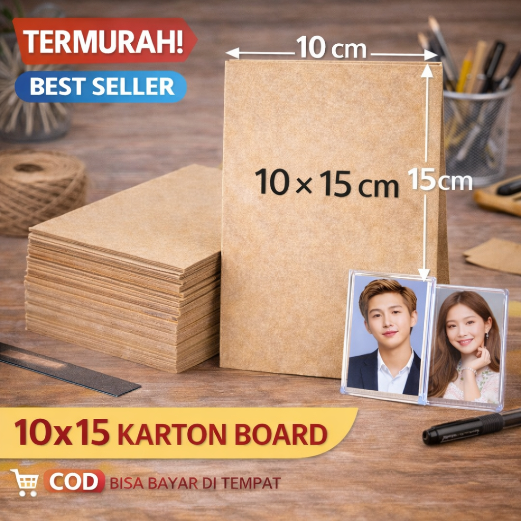 Karton board yellow board Karton Grey Board Tebal Ukuran 10 x 15 cm– Alas Photocard Kpop / Scrapbook