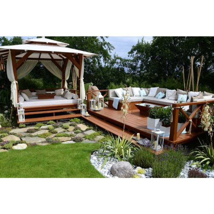 GAZEBO MINIMALIS KAYU JATI , SAUNG GAZEBO PARGOLA TAMAN , GAZEBO KAYU MAHONI MINIMALIS