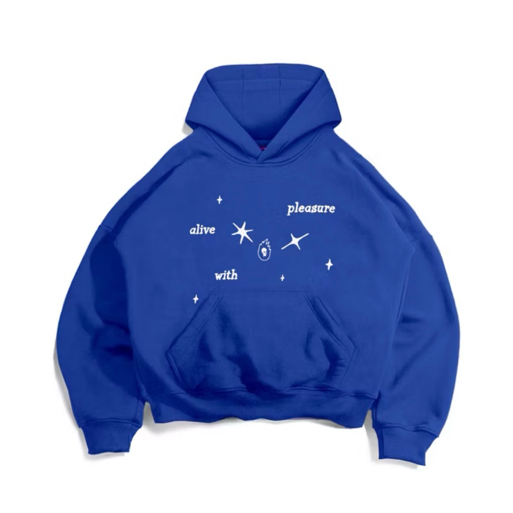 Hoodie Boxy oversize Fillingstreet - Embroidery Jacobs Blue