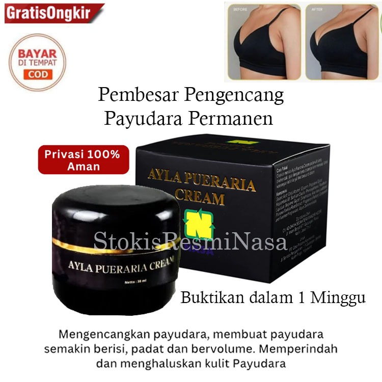 AYLA PUERARIA CREAM | PEMBESAR PAYUDARA | PENGENCANG PAYUDARA | CREAM PEMBESAR PAYUDARA
