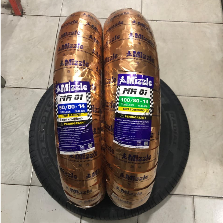 Ban Racing Bebek Sport Mizzle MR01 / Ban Mizzle MR01 Ring 14 ukuran 90/80-14 dan 100/80-14