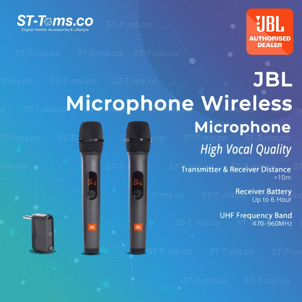 JBL Wireless Microphone Set 2 Mic Karaoke Wireless With Receiver
