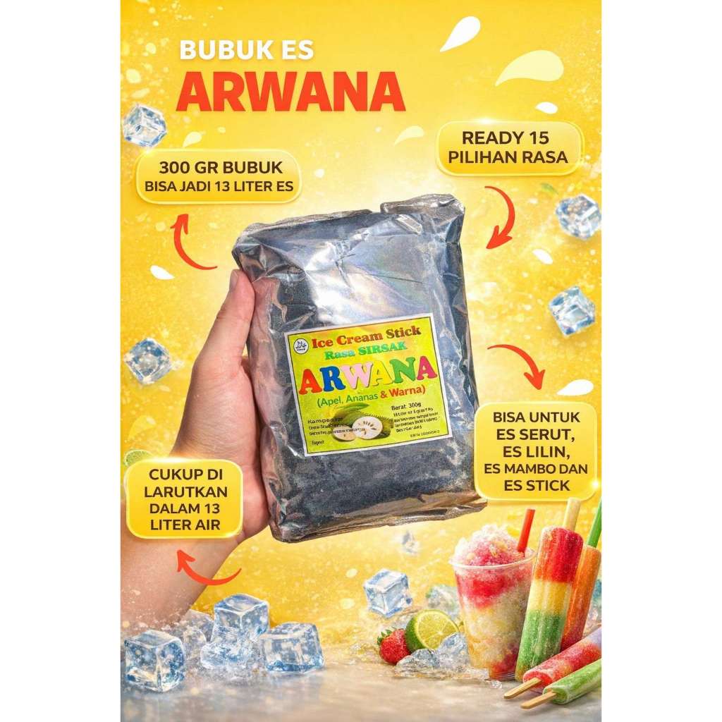 BUBUK LOLI KEMASAN 300 GRAM / FORMULA ES LOLI / BUBUK ES KRIM LILIN / BUBUK ES STIK