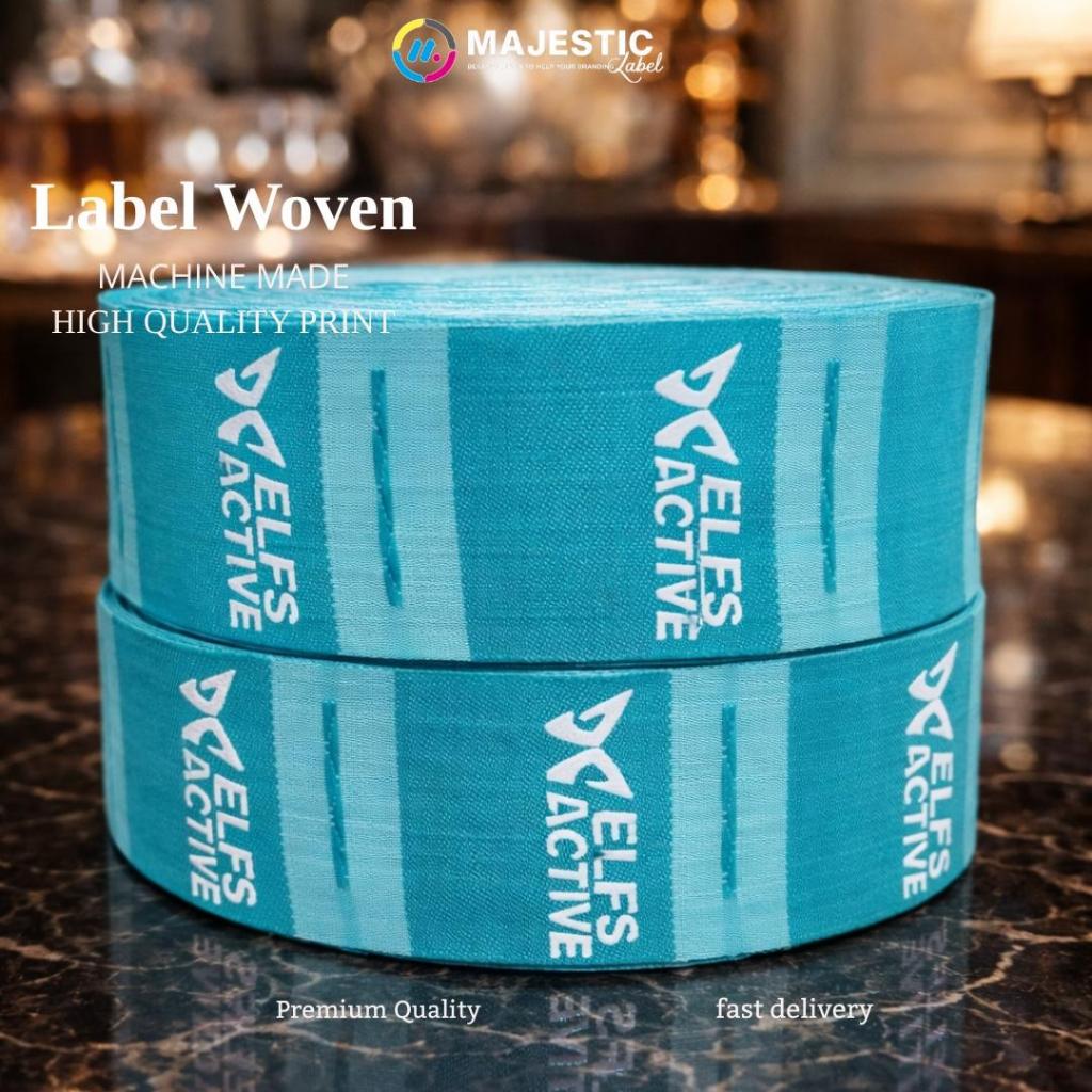 {FREE DESIGN} label woven custom /label woven damask/label baju/custom nama/logo majestic label