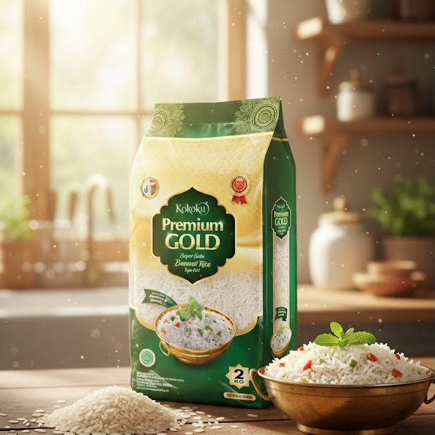 BERAS BASMATI PREMIUM GOLD 2KG / BERAS KOKOKU 2KG / BERAS BASMATI 2KG