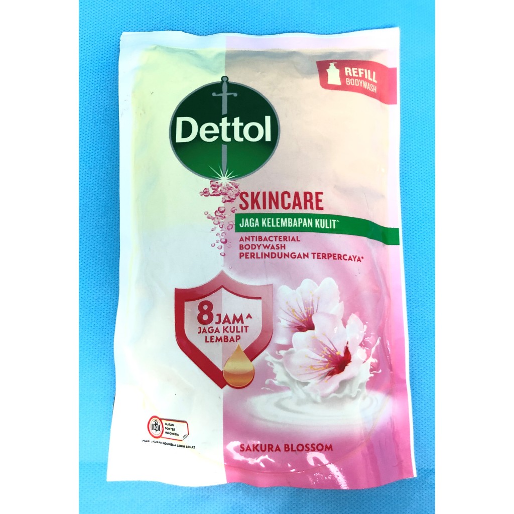 Dettol Sabun Mandi Cair Sakura Blossom 370gr Pouch Isi Ulang Murah