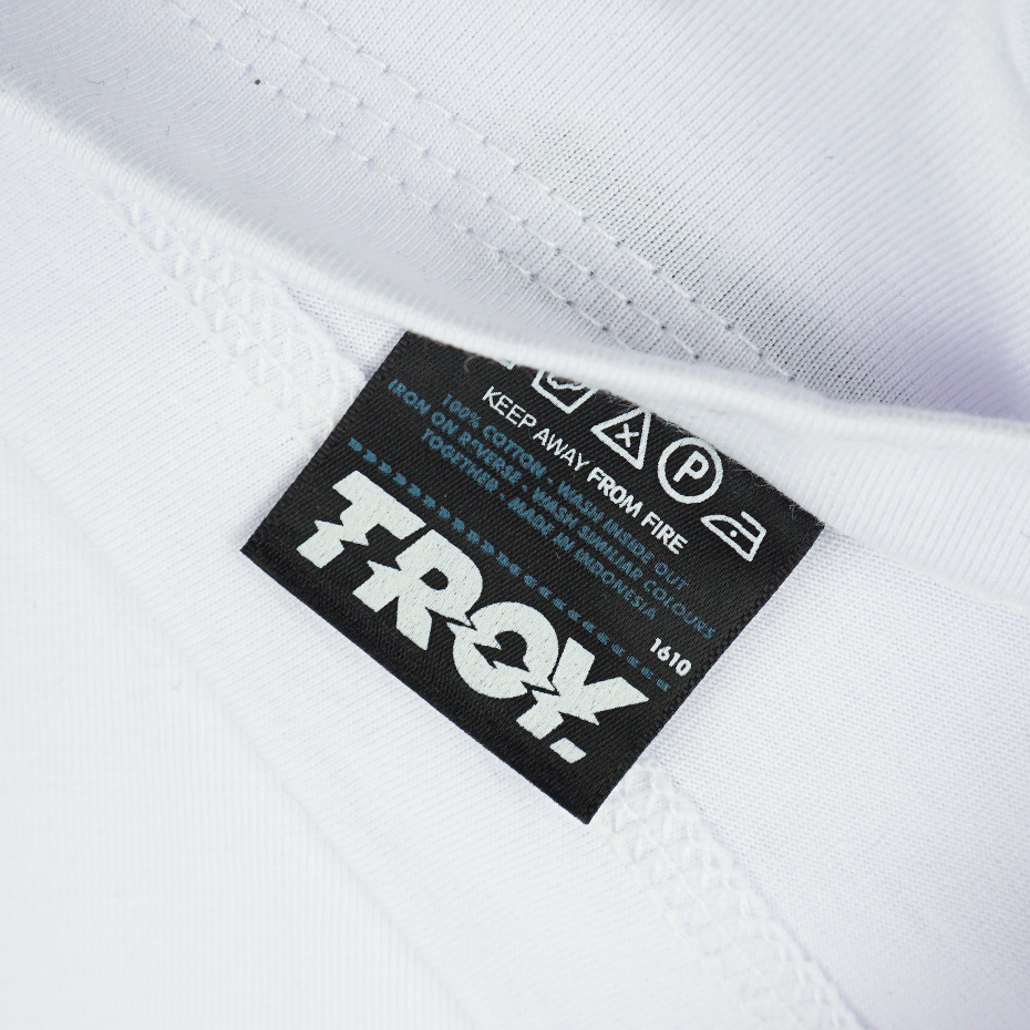 Troy Company Baju Koko Pria Putih Lengan Pendek Kerah Shanghai Blueberry KKD 3023