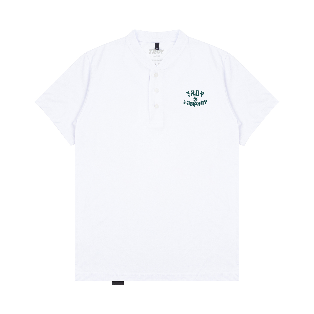 Troy Company Baju Koko Pria Putih Lengan Pendek Kerah Shanghai Rising Star KKD 3021