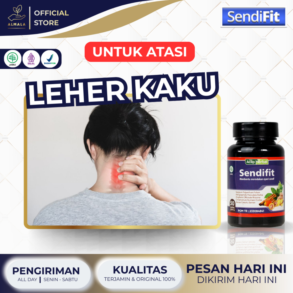 Obat Leher Kaku, Leher Susah Digerakkan, Nyeri di Leher, Nyeri Otot, Kaku Otot - SendiFIT Original A
