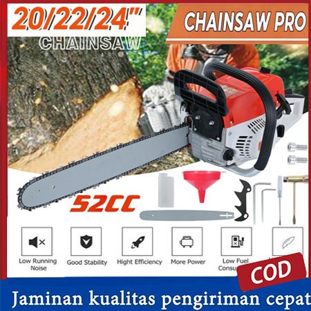 Gergaji Mesin Kayu Chainsaw 22Inch 58CC Senso Chainsaw Mini 2Tak Germany Technology Mesin Gergaji Ka