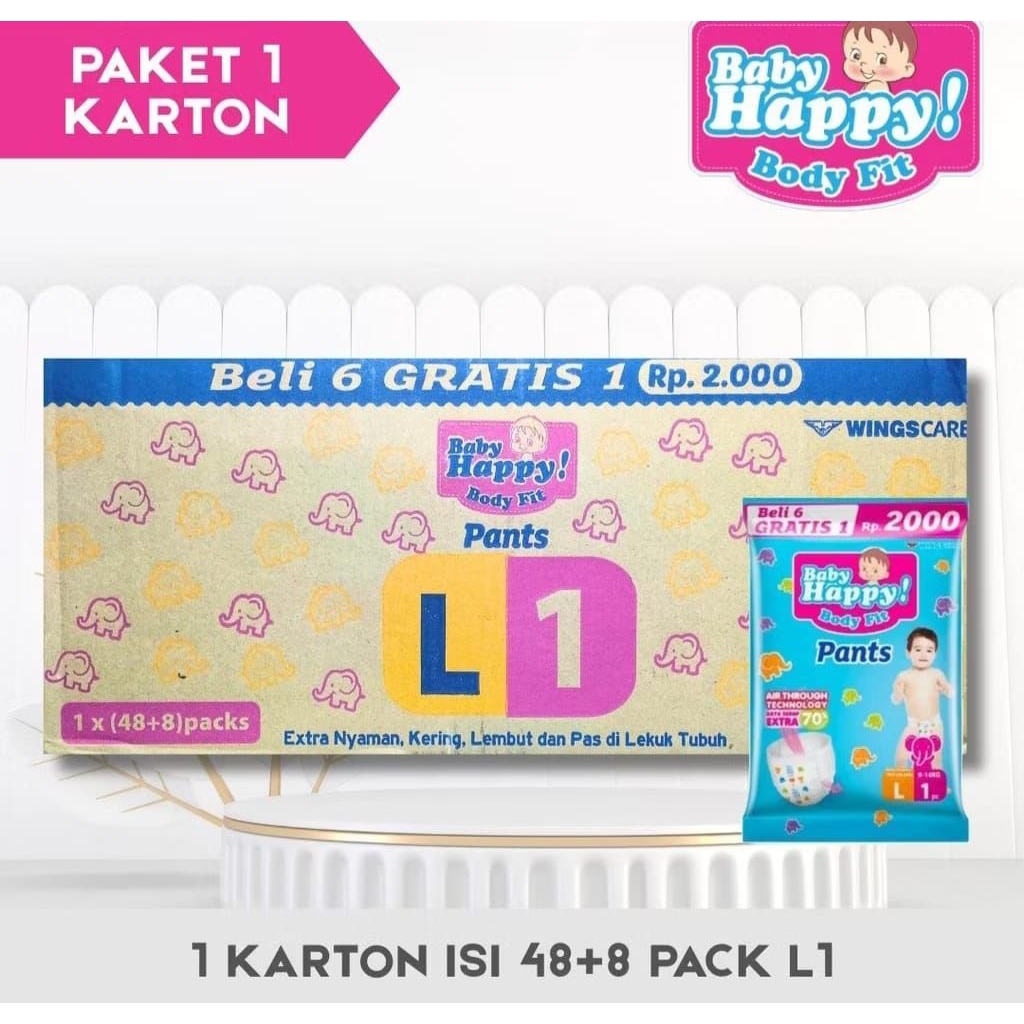 Pampers Baby Happy Renteng (Karton)