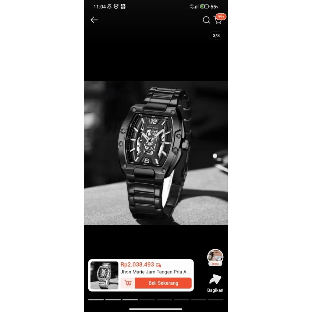 jam tangan jhone merie second automatic